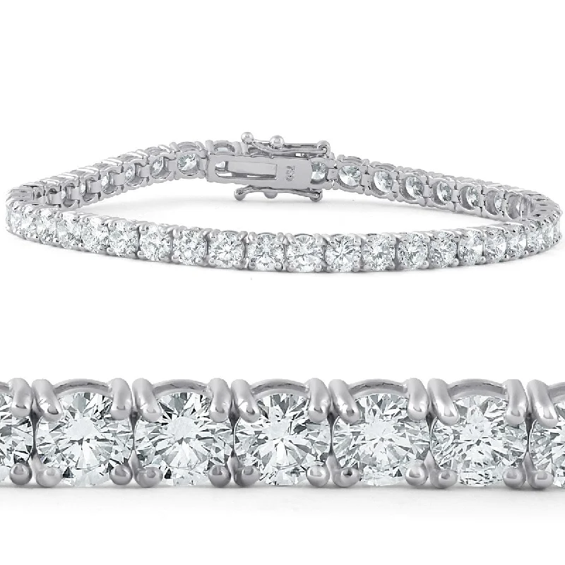 Satin gold bracelet-10 Ct Diamond Tennis Bracelet Platinum Lab Grown