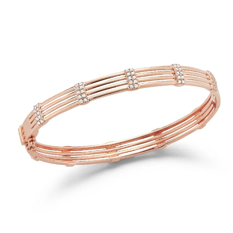 Lush moonstone bracelet-Diamond Multilayer Bangle Bracelet