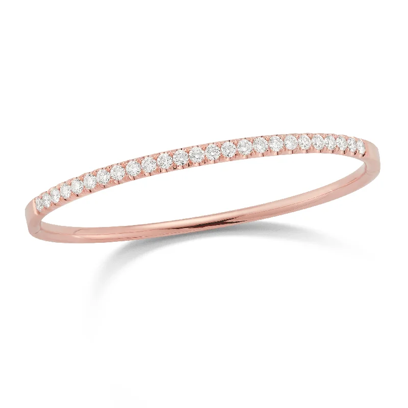 Crafted gold bracelet-Diamond Wide Classic Bangle Bracelet