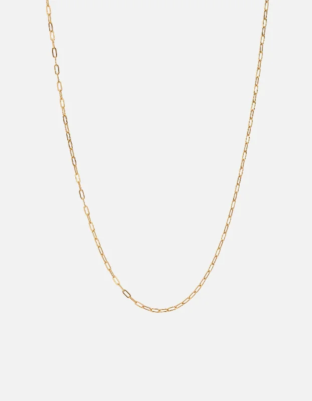 Hinged necklace-2.5mm Volt Link Cable Chain Necklace, Gold