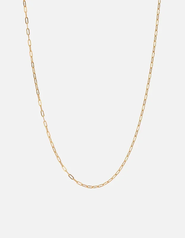 Wild pearl necklace-2.5mm Volt Link Cable Chain Necklace, 14k Gold