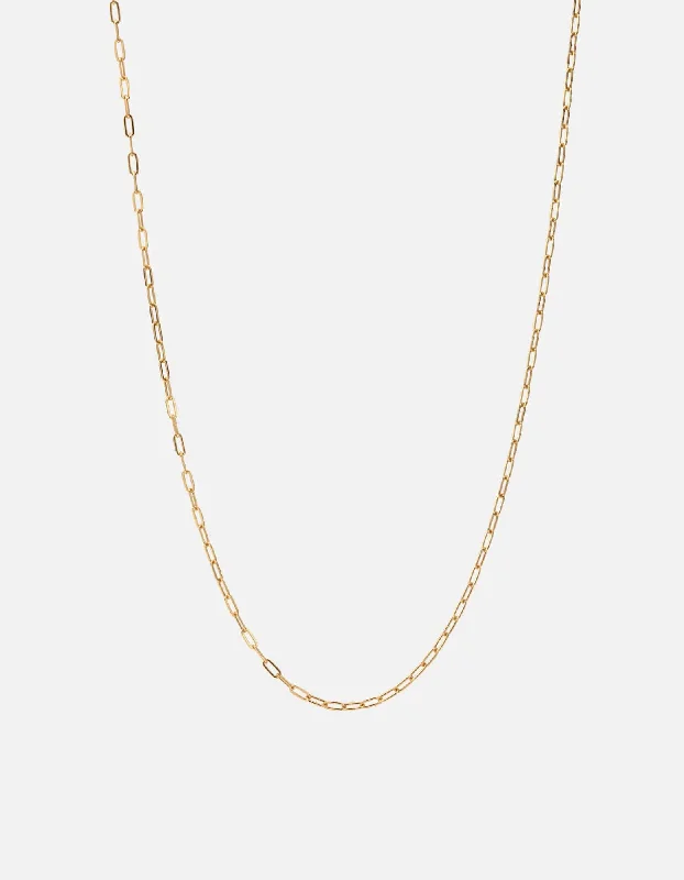 Piled birthstone necklace-2.5mm Volt Link Cable Chain Necklace, Gold