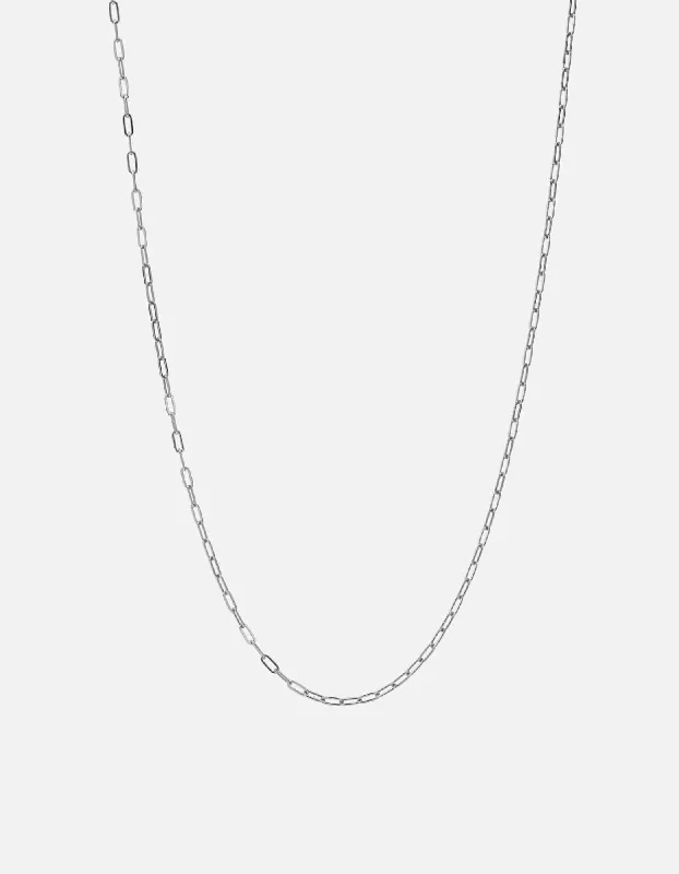 Delicate silver necklace-2.5mm Volt Link Cable Chain Necklace, Sterling Silver