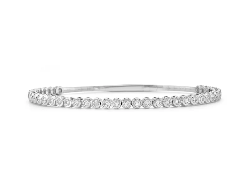 Horizon-cut bracelet-Bezel Flex Bangle