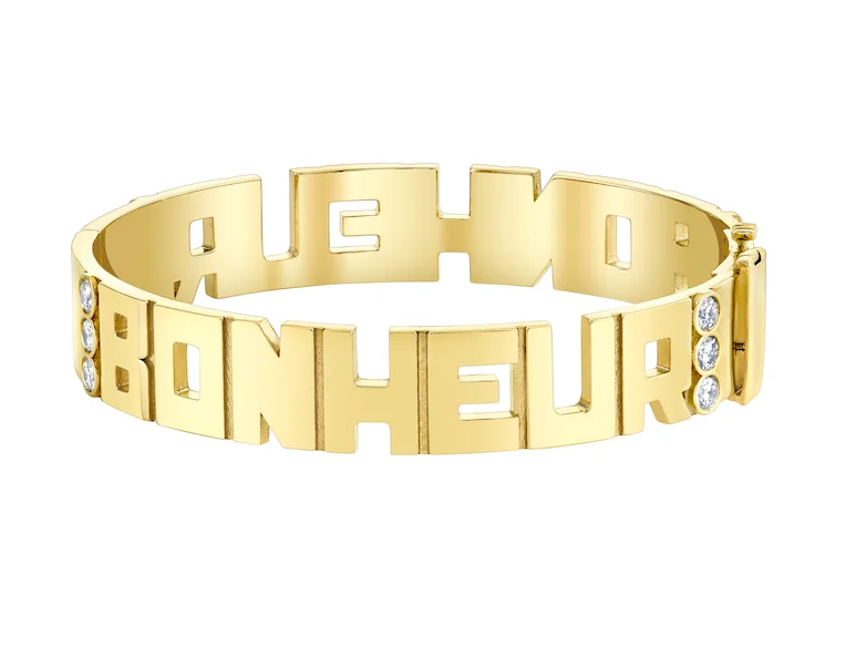 Ruffled rim bracelet-Block Bonheur "Happiness" Bangle