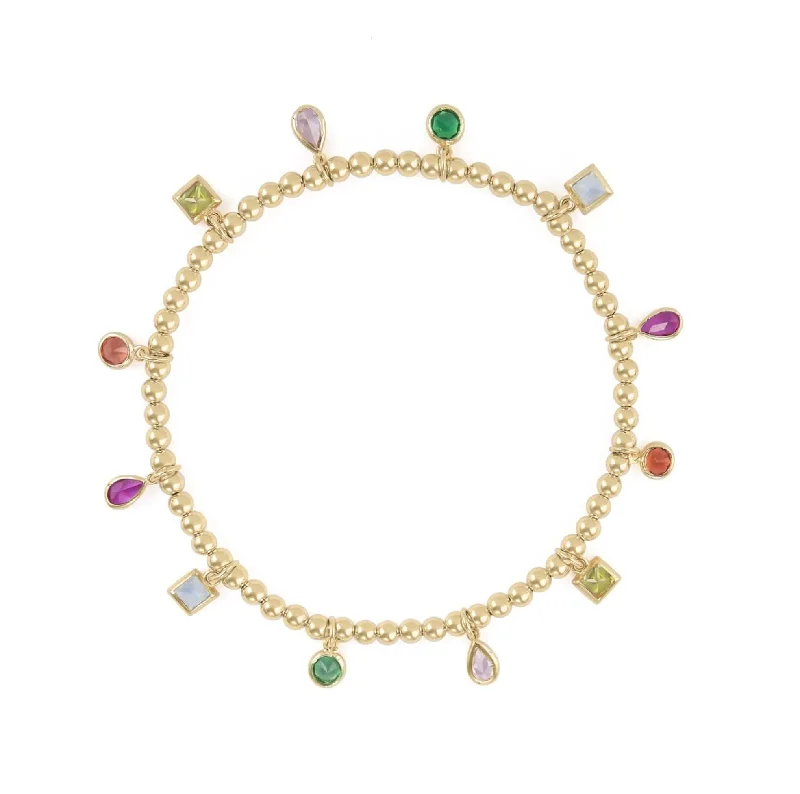 Retro citrine bracelet-Confetti | Charm Bracelet