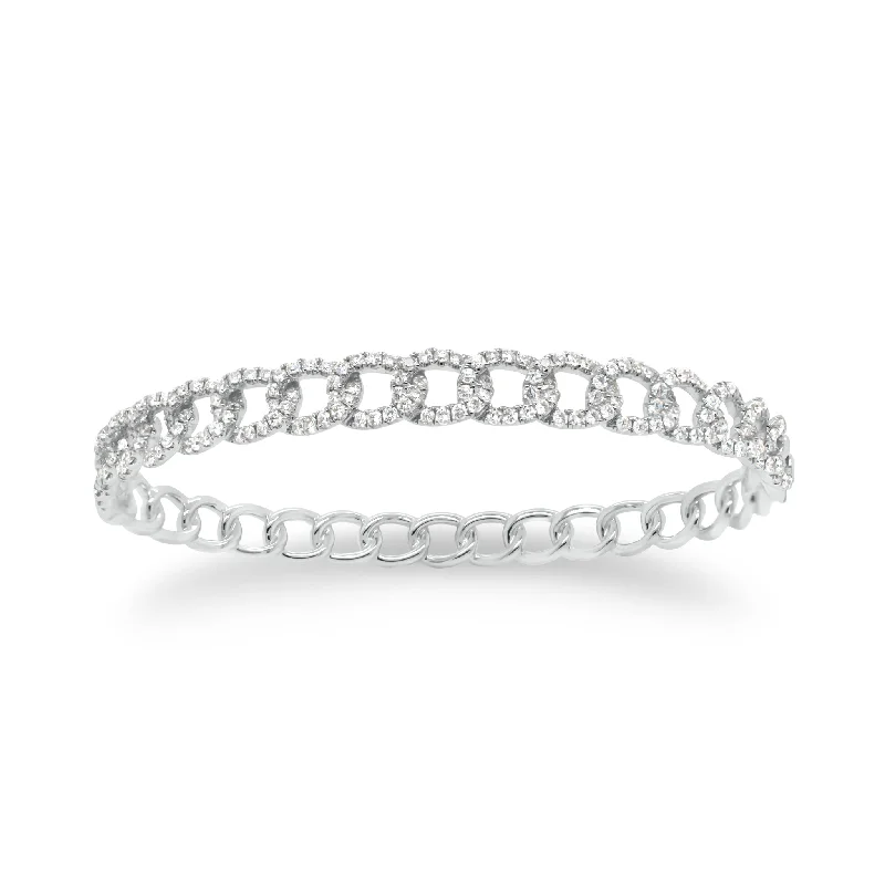 Stellar burst bracelet-Diamond Chain Bangle Bracelet