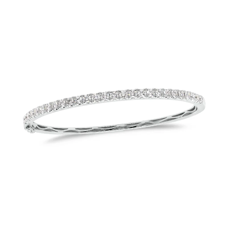 Stout band bracelet-Diamond Medium Classic Bangle Bracelet