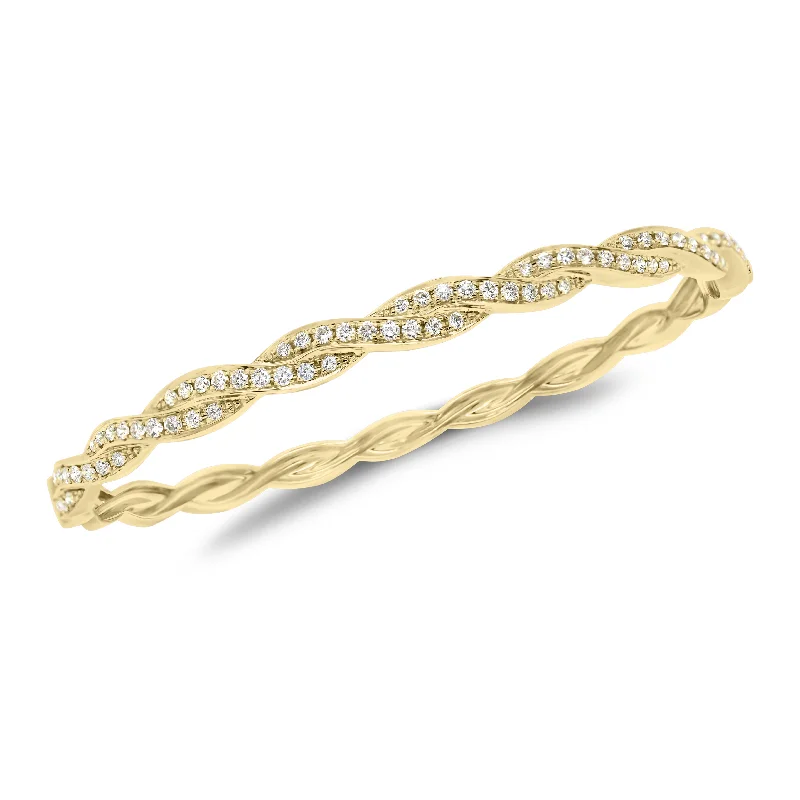 Twinkling crystal bracelet-Diamond Woven Bangle Bracelet