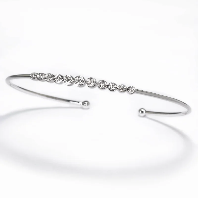 Glowing ruby bracelet-Everyday Diamond Bangle