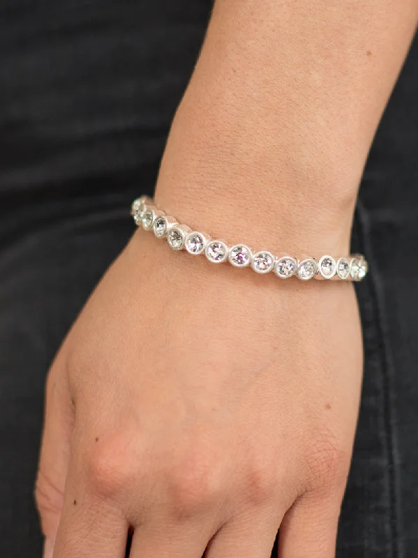 Flowing arc bracelet-Gabe Bracelet - Silver