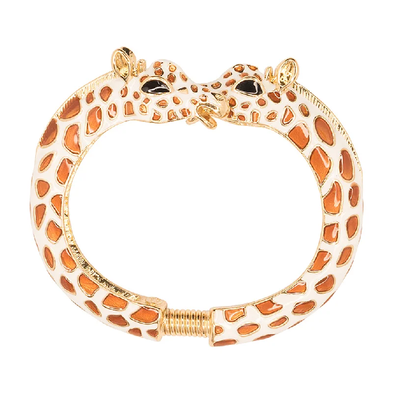 Ragged edge bracelet-Giraffe Heads Bangle