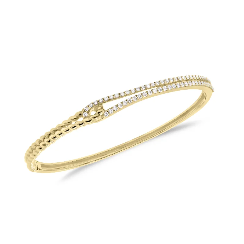 Reed cluster bracelet-Diamond Linked Rope Bangle Bracelet