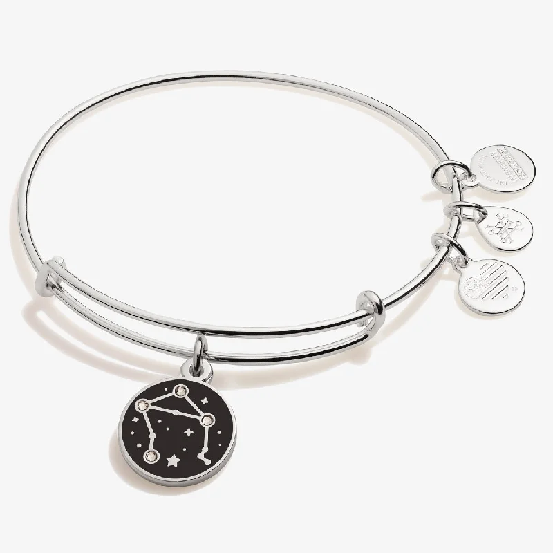 Stellar burst bracelet-Libra Zodiac Charm Bangle