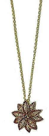 Reed cluster necklace-Long Chain Necklace  Gldn Daisy Pendant AD85012-2