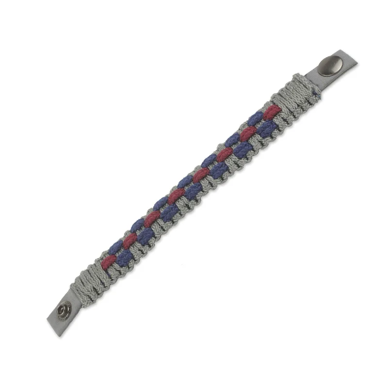 Hand-grooved bracelet-Men's Recycled Paper 'Love and Honor' Bracelet (Ghana)