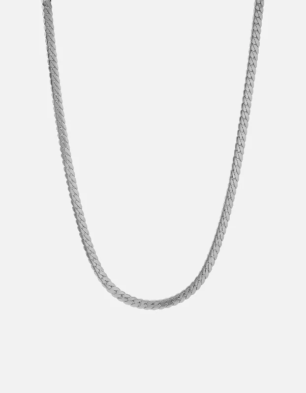 Shiny gem necklace-Metta Chain Necklace, Sterling Silver