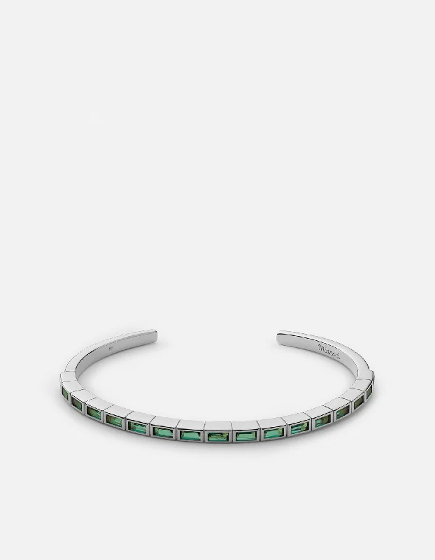 Pure pearl bracelet-Multi Valor Emerald Cuff, Sterling Silver