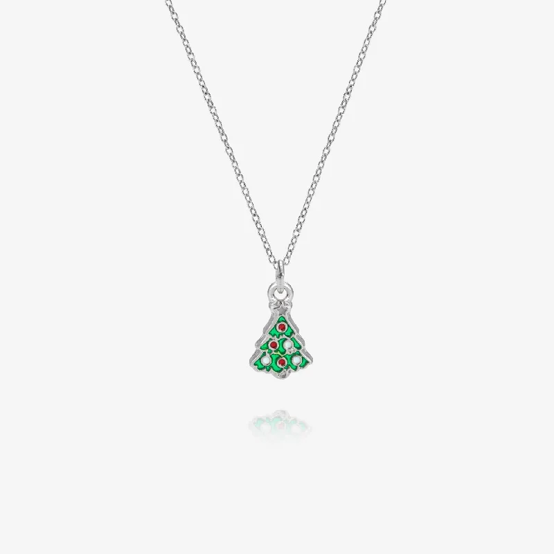 Winding twist necklace-My Little Christmas Tree Necklace