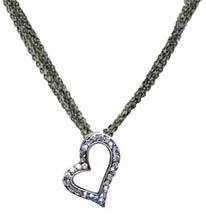 Sunken stone necklace-Necklace Chain w/Heart Pendant YY85750-1