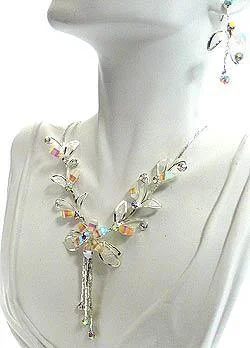 Swept gem necklace-New Arrival - Necklace and Earrings Set AD85012-20090c