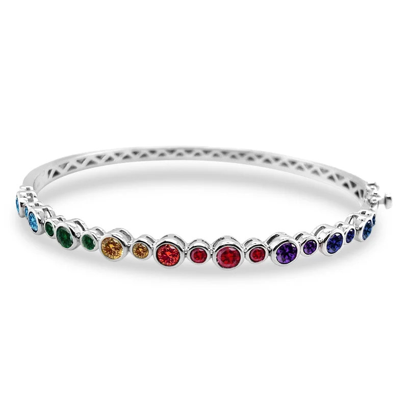 Classic ruby bracelet-Rainbow Bangle Bracelet