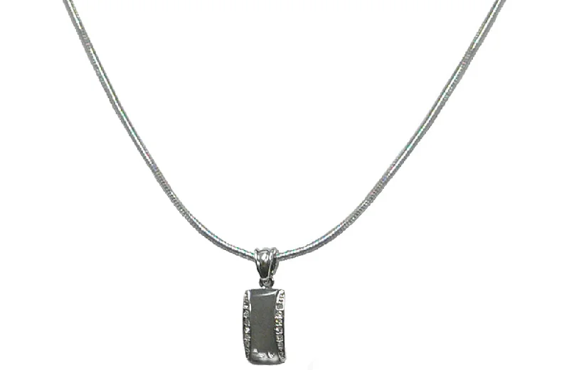 Lush emerald necklace-Necklace Chain and Pendant Rhodium Plated Snake Design Chain #AR85800-1