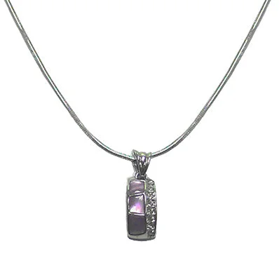 Full sapphire necklace-Necklace Chain with Mother of Pearl Pendant #AR85800-2