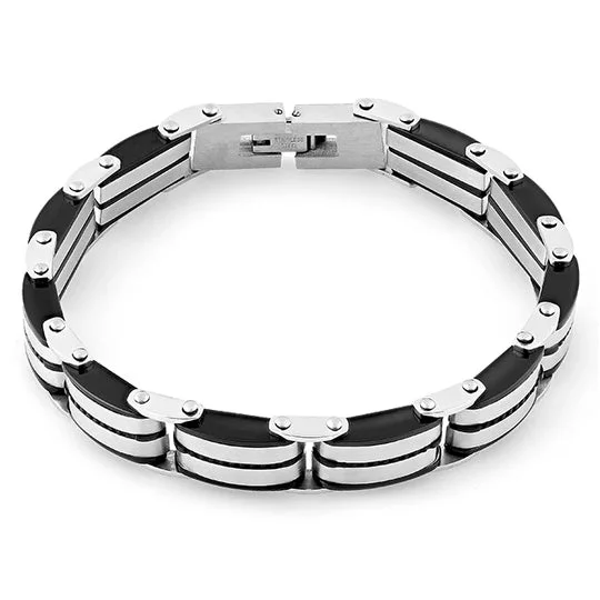 Open-horizon bracelet-Stainless Steel Black Bracelet