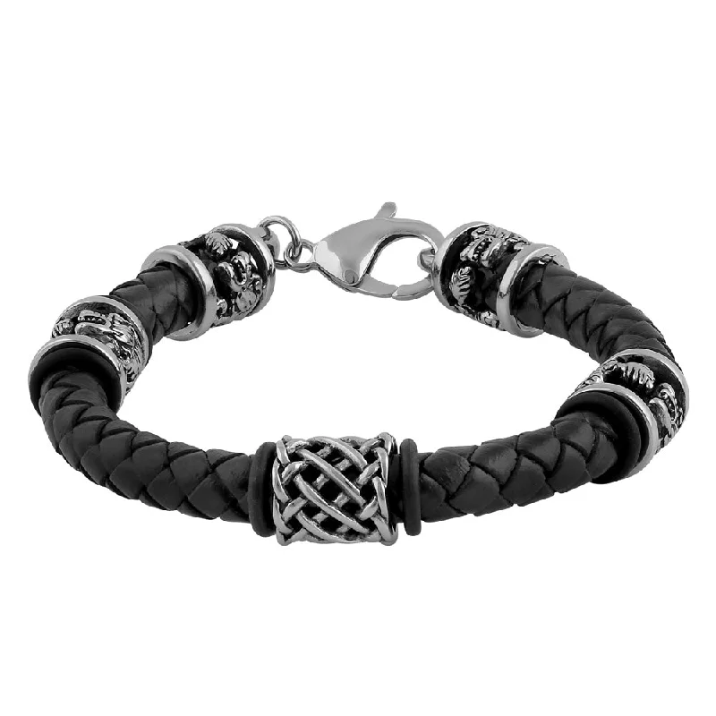 Ridge-set bracelet-Stainless Steel Viking Bracelet