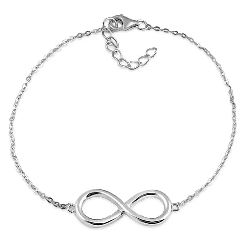 Layered tier bracelet-Sterling Silver Classic Infinity Bracelet