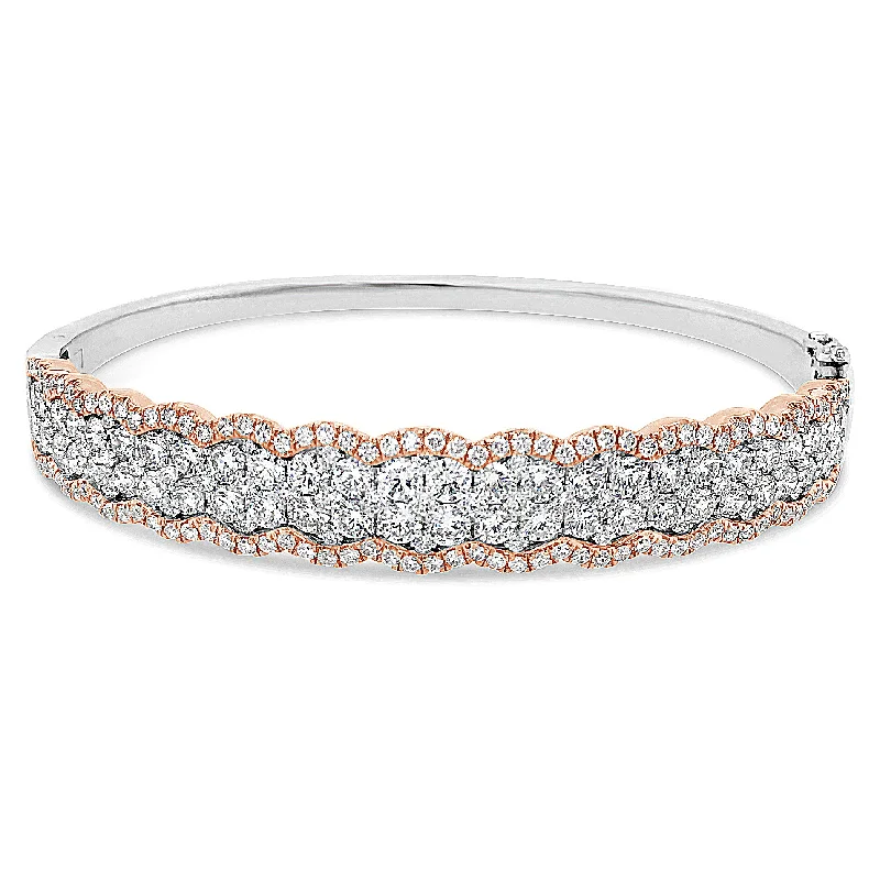 Holo bracelet-Diamond Two-Tone Bangle Bracelet