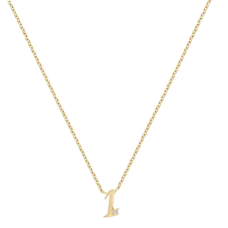 Open-slot necklace-Petite 1 Numeral Necklace