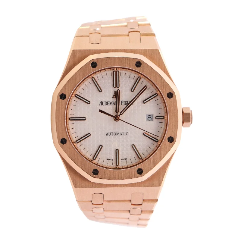 Dewdrop gem necklace-Audemars Piguet Royal Oak 41mm White Dial Watch Ref# 15400OR.OO.1220OR.02