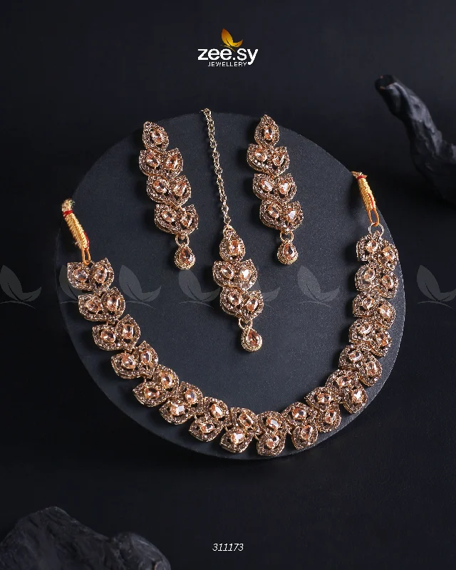 Icy topaz necklace-Elara Necklace