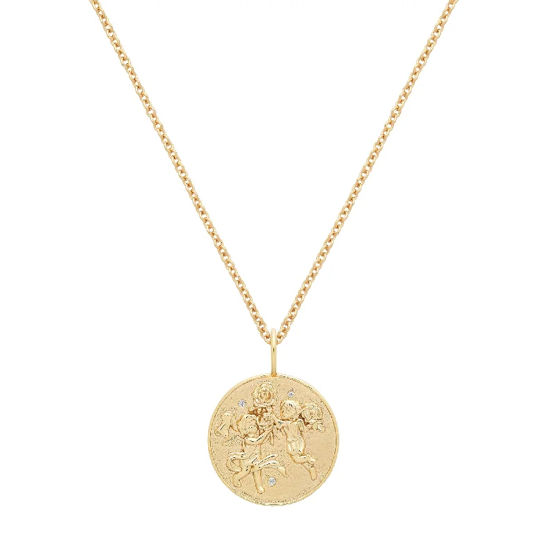 Luminous diamond necklace-Gemini Zodiac Necklace