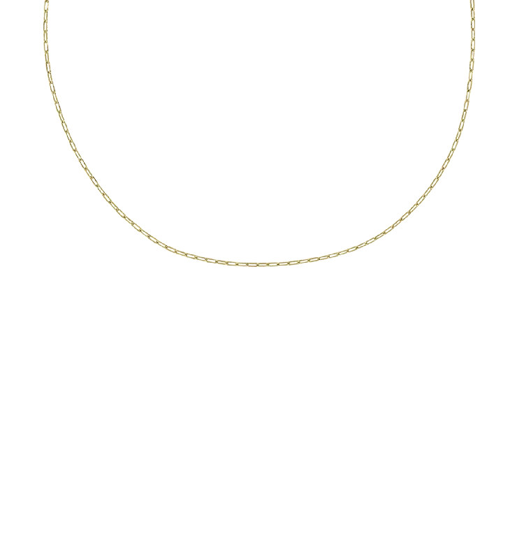 Layered tier necklace-Link Plain Necklace