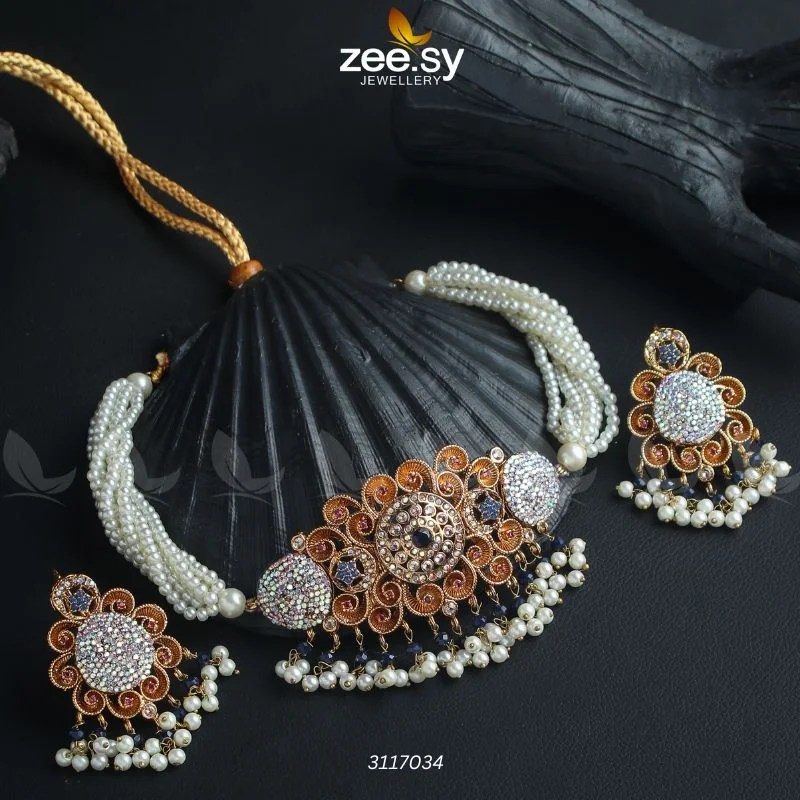 Pure stone necklace-Maya Ali Necklace Sets