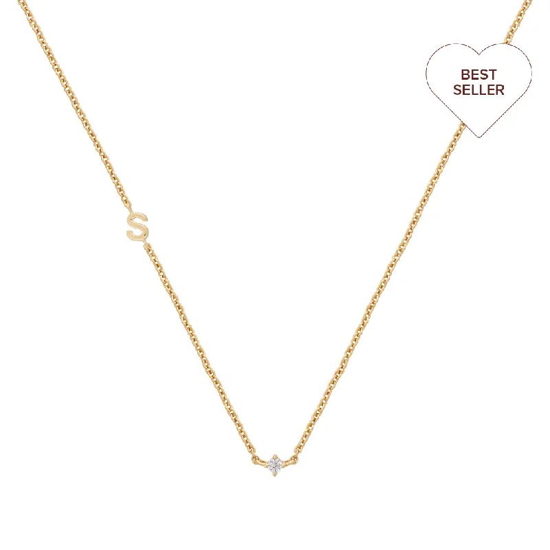 Holo necklace-Petite Initial Necklace