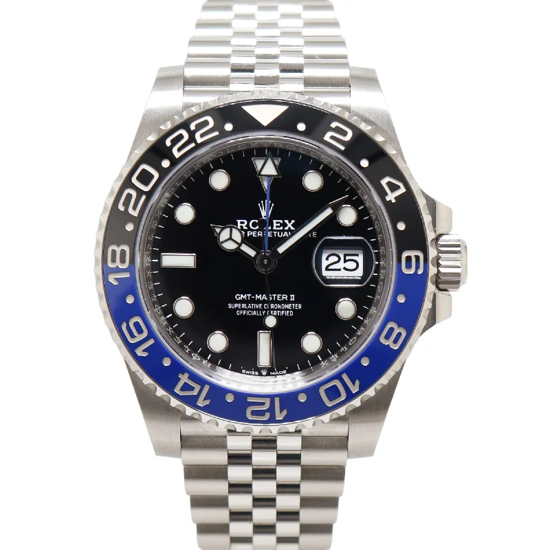 Swept gem necklace-Rolex GMT-Master II 40mm Black Dial Watch Ref# 12671BLNR