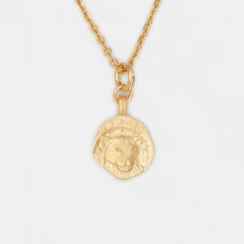 Medusa Charm Necklace in Gold