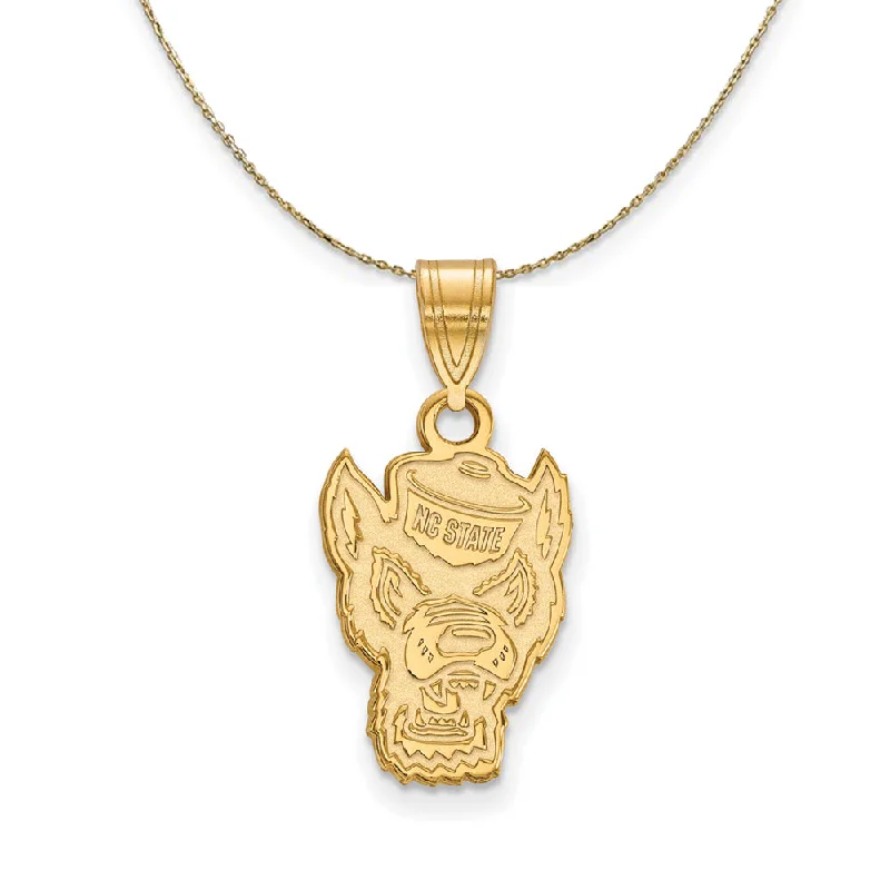 14k Yellow Gold North Carolina Medium Mascot Necklace