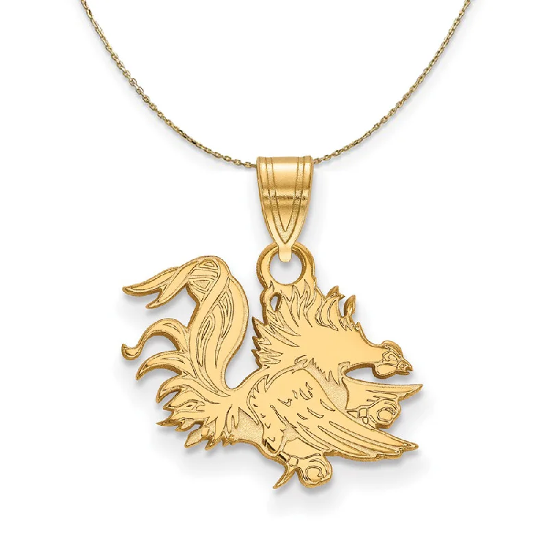 14k Yellow Gold South Carolina Small Mascot Necklace