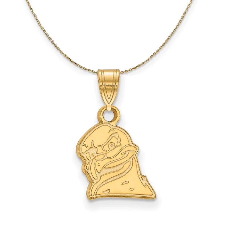 Swirled design necklace-14k Yellow Gold Virginia Tech Small Necklace