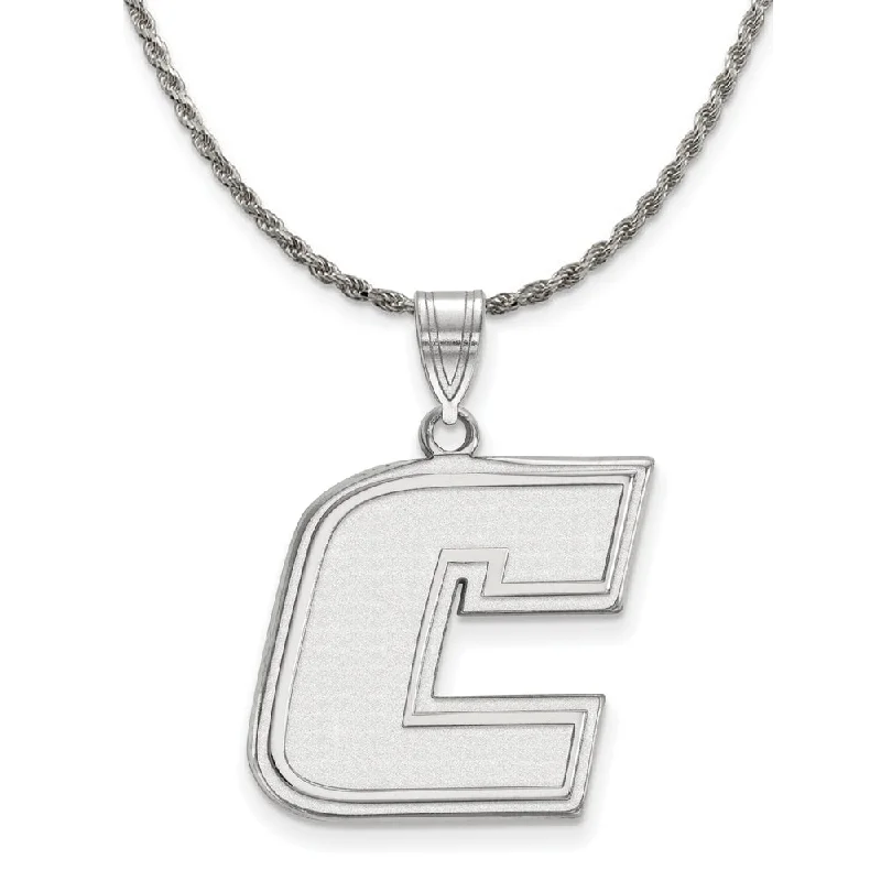 Pure pearl necklace-Sterling Silver U of Tennessee at Chattanooga Large Initial C Necklace