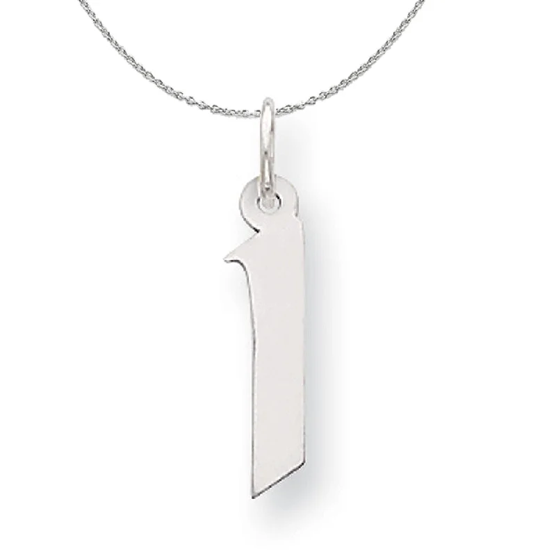 Hovering stone necklace-Silver Karlie Collection Artisan Block Initial Charm Letter I Necklace