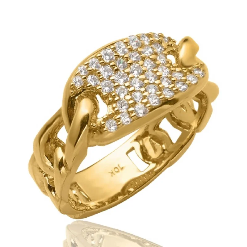 Sun glow ring-10KT Yellow Gold Fashion Ring