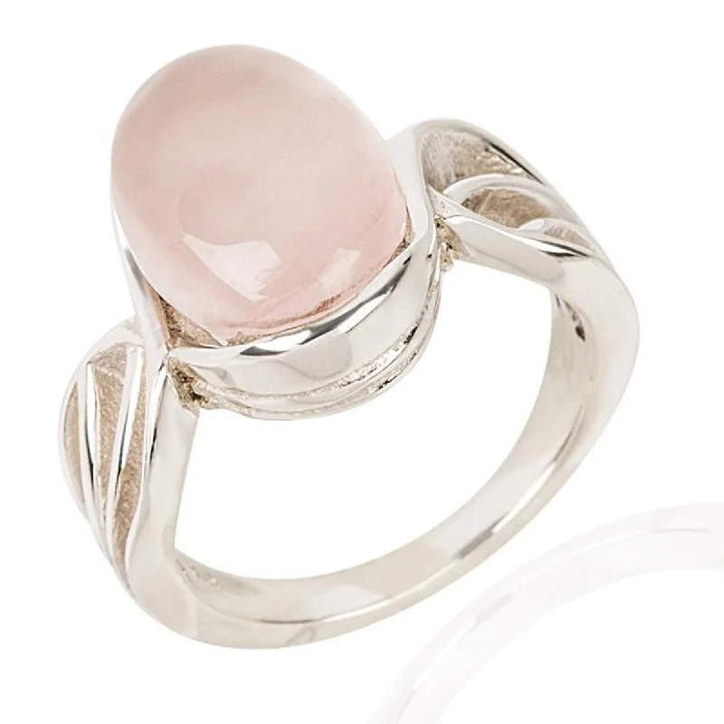 Classic ruby ring-925 Sterling Silver Rose Quartz Classic Ring