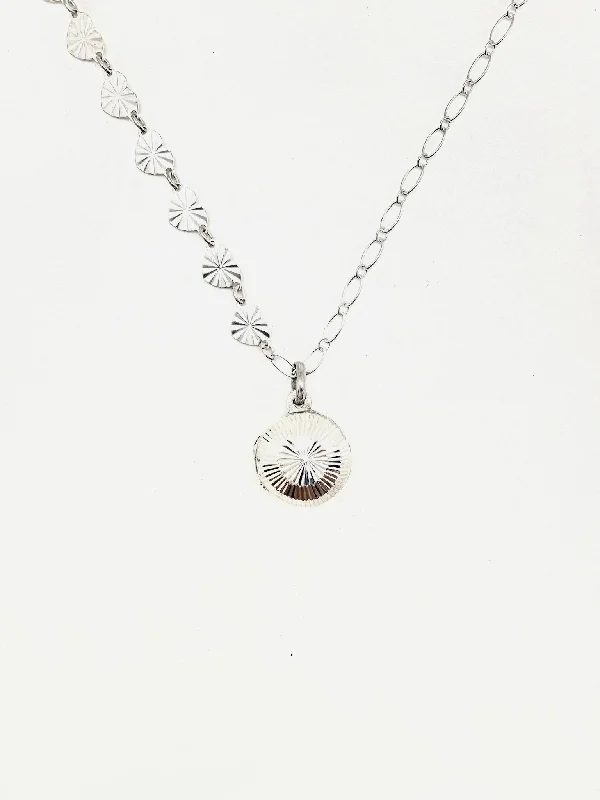 Piled birthstone necklace-Marqueen Locket