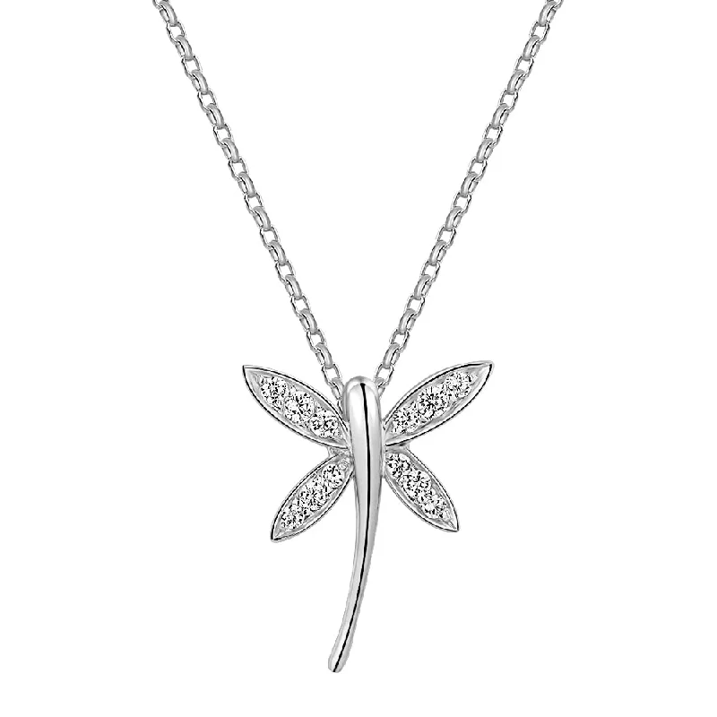 Prism crystal necklace-Fancy pendant in 10 carat white gold